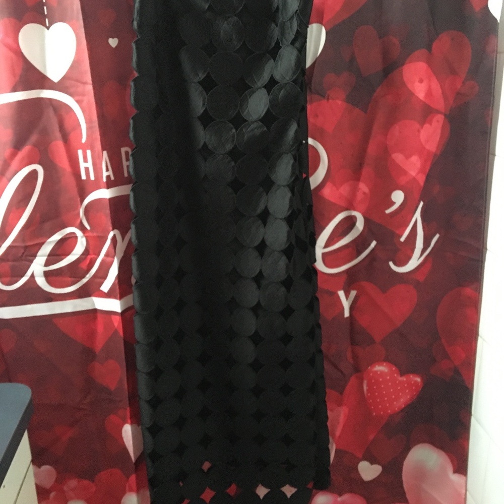 Black full length cut out dress